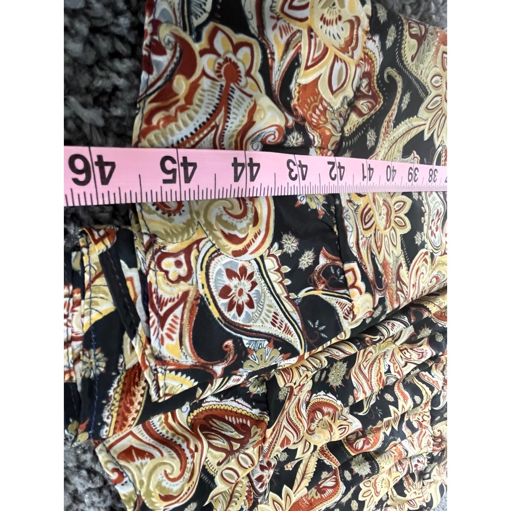 Me 2 Magic Womens 2X Paisley Tiered Maxi Dress Black Gold Rust Long Sleeve Boho - Picture 7 of 7
